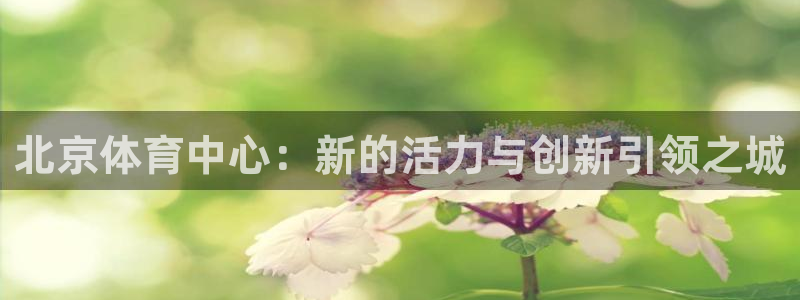 意昂4集团官网网址：北京体育中心：新的活力与创新引领